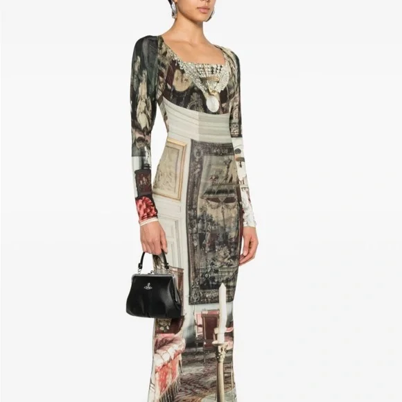 Vivienne Westwood: Kisslock Saturn Logo Mini Emma Granny Frame Crossbody Bag - Picture 15 of 16